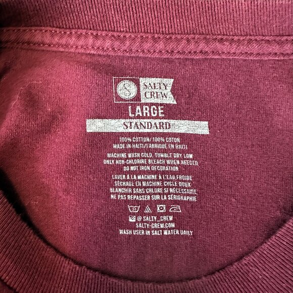 Men's Salty Crew Chasing Tail Long Sleeve T-Shirt Size Large - Picture 6 of 9